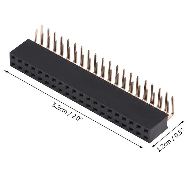 3 Pieces 2.54 mm 2 x 20 Pin Female Pin