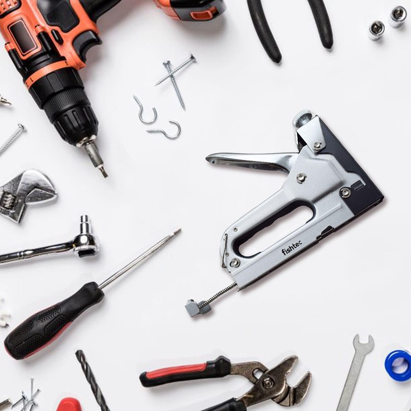 Stapler Nail Gun, Multifunctional: Walls, Cables, Nails - Manual Stapler