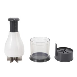 Mini Chopper White Manual Stainless Steel Blade PP Material Easy Disassemble Vegetable Chopper for Onions Nuts