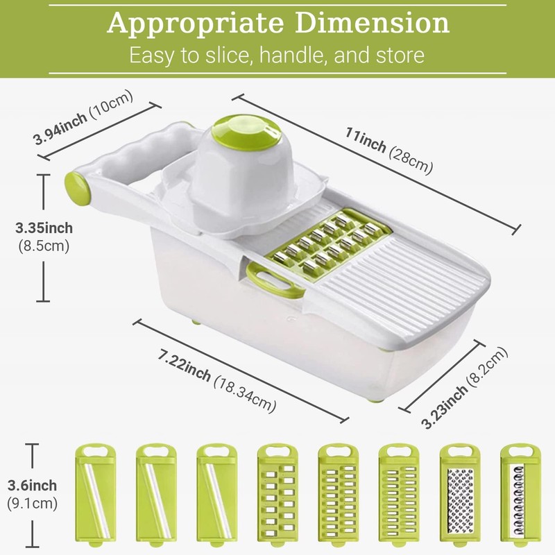 ADOV All in 1 Mandoline Slicer, Fruit and Vegetable Slicer,