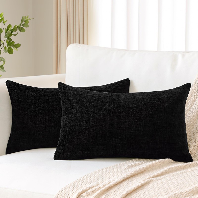 JOTOM Set of 2 Cushion Covers 30x50 cm Soft Chenille