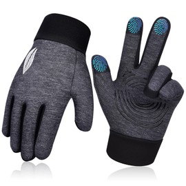 OKIDSO Waterproof Kids Winter Thermal Gloves - Boys Girls Children Bike Cycling Touchscreen Warm Fleece Anti-slip Lightweight Gloves Age 10-12 for Outdoor Sports Running Riding Walking Ski Football