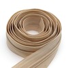 Leekayer #5 Beige Nylon Coil Zippers by The Yards Bulk