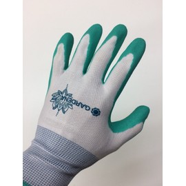 Gardening Gloves 3 Pairs Green One Size - Gardena Gardening Gloves Latex Coating on Polyester Liner 3 Pairs