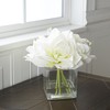 Lilies Floral Centerpiece - Five Cream-Colored Lily Blossoms in a