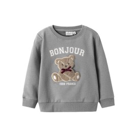 NAME IT Nmfrear LS Sweat Bru, Grigio, 110