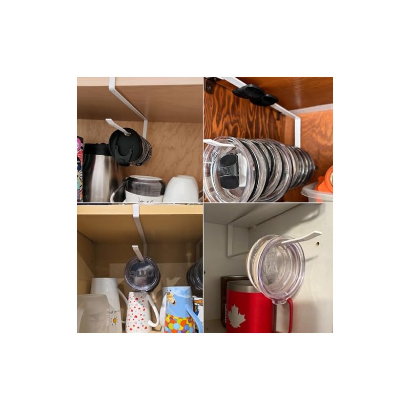 Cup Lid Organiser Pack of 2 Cup Lid Holder Under