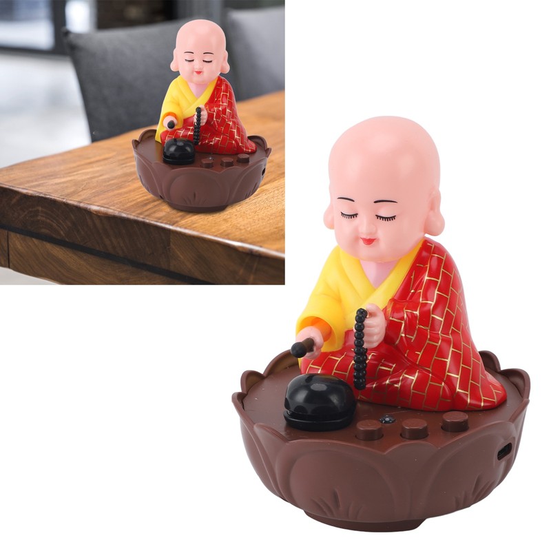 Musical Nodding Monk Figurine Decoration Moving Head Buddha Statue with