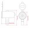 GENERIC Marine 7/8" Motorcycle Quick Charge Dual USB QC3.0 RED