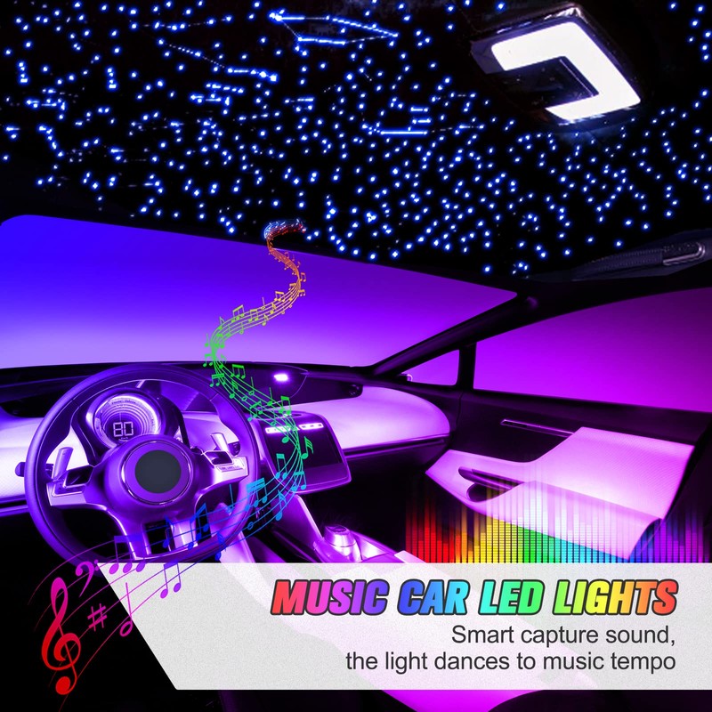 SUNKENET 16W Starlight Headliner Kit, Star Lights for Car Roof&Home