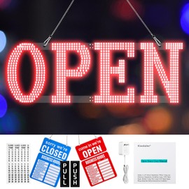 Open Signs for Business, klassikaline Ultra Bright Large LED Open Signs Business Hour Open Sign for Hotel, Store, Bar, Retail Shop, Salon, Restaurant(40 * 14 inch)