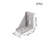 sourcing map Inside Corner Bracket Gusset, 60mm x 60mm for