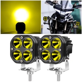 X-STYLE 40W LED Work Light, Yellow Reflector, Deck Light, 12 V, 24 V, Car Exterior Light, Tire Light, Front Light, High Brightness, 6000K, IP67, Truck, Agricultural Machinery, Automotive, Work Car,
