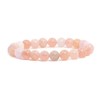 Natural Peach Morganite Gemstone 8mm Round Beads Stretch Bracelet 7"