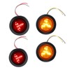 4pcs 2in Round LED Indicator Light Side Marker Lamp Red