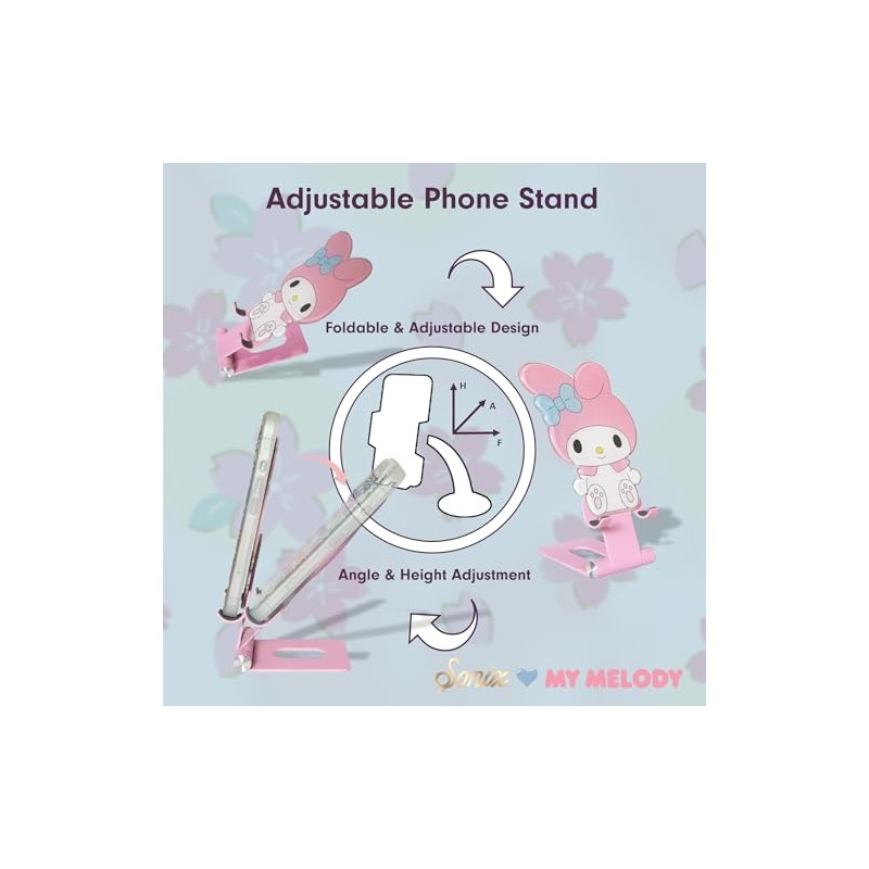 Sonix x Sanrio Soporte para teléfono ajustable, soporte de escritorio,