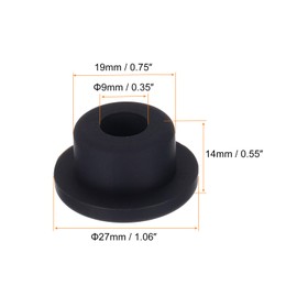 MECCANIXITY 4Pcs T Shape Rubber Grommet Mount Dia 19mm ID 9mm H 14mm Seal Protection Cable Grommets Flexible for Cable Pipe