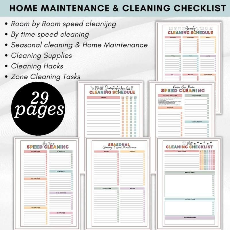 1pc ADHD Cleaning Scheduling Planner, Weekly/monthly Cleaning Schedule, Decluttering Checklist, Organize Tasks &