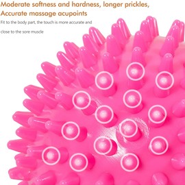 Exbrith Set of 2 Hedgehog Balls, Massage Ball Set, Hedgehog Ball, Massage Ball, for Massage of Various Body Parts, Shoulders, Neck, Back, Soles, Relaxation of Muscles