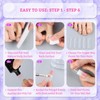120pcs Dual Toe Nail Forms Clear Matte Full Cover Toenail