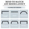 RYB HOME Blackout Room Divider Curtains with Flexible Track Ceiling&Wall