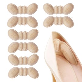 Heel Pad, Shoe Heel Protection Pad, Anti-Slip Pad, Anti-Slip Pad, Anti-Slip Pad, Anti-Slip Pad, Anti-Slip Pad, Anti-Slip, Unisex, 0.2 inch (6 mm+8 mm, Beige)
