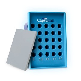 Capsu-Tray Manual Capsule Holding Tray by Capsuline - Suitable for Size 000 Empty Capsules - 25 Count by Capsuline - Size 000-000