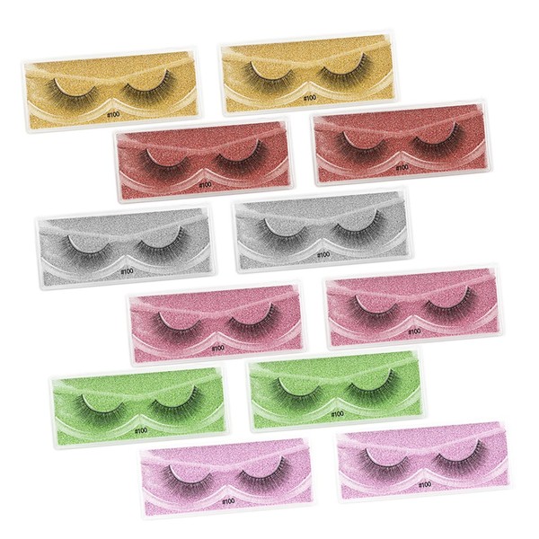 FRCOLOR Dense Eyelashes Extension Tool 12 Pairs False Eyelashes Set