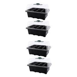 Generic 2sets Breathable Seedling Sprouter Cases Durable Planting Container for Microgreens Salad Leaves Garden Accessory Black 2pcs*2