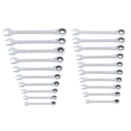 CRAFTSMAN 20 Piece Ratcheting Combination Wrench Set, SAE/Metric (CMMT87220)