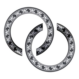 Laroal 2PCS Guitar Sound Hole Sticker Acoustic Guitar Inlay Decal Classical Rosette Decoration Decal Musical Instrument Accessory 92mm
