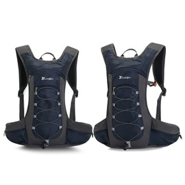 Croogo Hydration Backpack with 2L Hydration Bladder Lightweight Insulation Water Pack Mountain Biking Daypack,Navy Blue-OT05