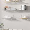 FarBoat 10pcs Adjustable Acrylic Corner Braces Clear Plastic Wall Mount