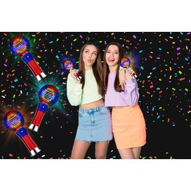 The Dreidel Company Light Up Magic Ball Toy Wand for Kids, Flashing LED Wand for Boys and Girls, Thrilling Spinning Light Show, Batteries Included, Fun Birthday Party Favor (Single)