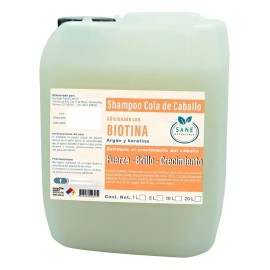 Shampoo Caballo, Biotina, Keratina 5lts 0%sulfatos/ Parabeno