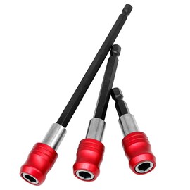 Saipor 3 Type Bit Holder Extension Hex Socket Bar Magnetic Extension Bit 2.4 inches (60 mm) 100mm 150mm Driver Bit Hexrobe Bit Holder Extension for Electric Screwdrivers