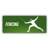 Fencing Olympic Sport Sticker Decal Design 6" X 3"