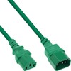 InLine® IEC Extension C13 to C14, Green, 2 m