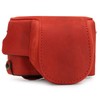 MegaGear MG1699 EVER READY RED REAL LEATHER CAMERA CASE COVER