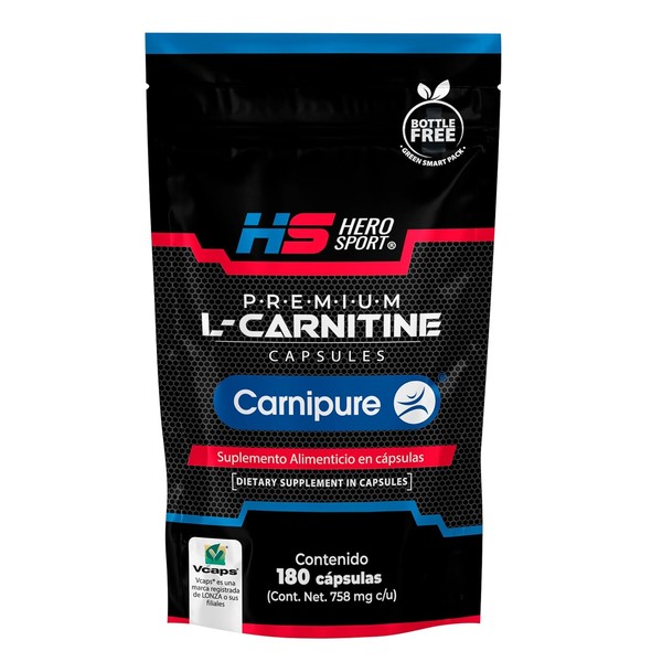 HS HERO SPORT L-Carnitina Carnipure 180 Cpsulas. 758mg por Porcin,