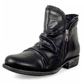 Miz Mooz Women's Luna Ankle Boot, Black, 8.5 M US