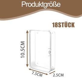 oooaooo Pack of 18 Playing Cards Box, Card Storage Box, Transparent Empty Playing Card Case, Portable for Storing Playing Cards, Card Games or Other Small Items