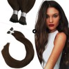 Ugeat 14inch Straight Hair Extensions Pre Bonded #4 Dark Brown