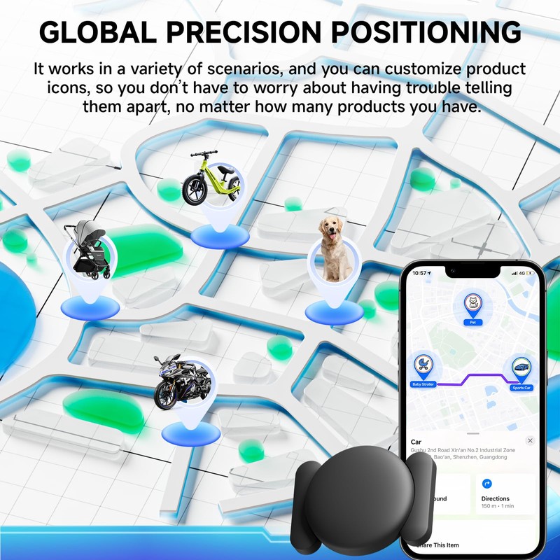 Mini Magnetic GPS Tracker for Vehicles No Subscription for iOS