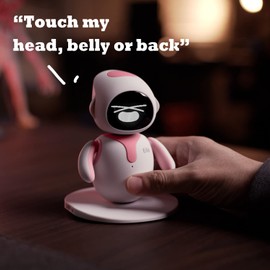 ENERGIZE LAB Eilik Pink - Touch Interactive Toys, Cute Robot Pets with Abundant Emotions. Idle Animations&Mini-Games, Unique Gift for Girls & Boys. Support Update.