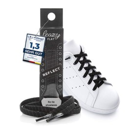 Leazy Flat Elastic Shoelaces - The Flat, Flexible Shoe Strap for Hooking On - -