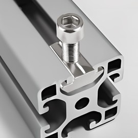 Ziamzra Pack of 80 T-Slot Nuts M5 20 Series T Nut Rail M5 T-Slot Nut Carbon Steel Sliding Nuts Heavy 6 Type B Sliding Nuts M5 for Aluminium Profile Extrusion Slot