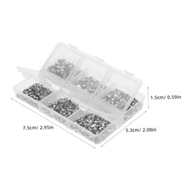 Healeved Nail Art Rhinestones Set Pcs Assorted Sizes Flatback Gems Sturdy Material for Nail Decoration