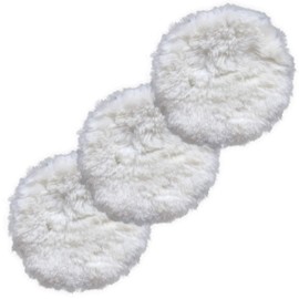 ASPALAND Wool Buff Wool Buff Car Polisher Polishing Magic Type Paint Car Wash Set of 3 (125 mm)