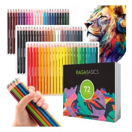 Juego De Lapices Dibujar Pintar De Colores Vibrantes 72 Pz Trazo Multicolor                                                                           